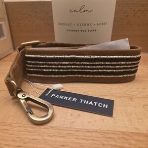 Parker Thatch Beaded Shoulder Strap Suede Black And White